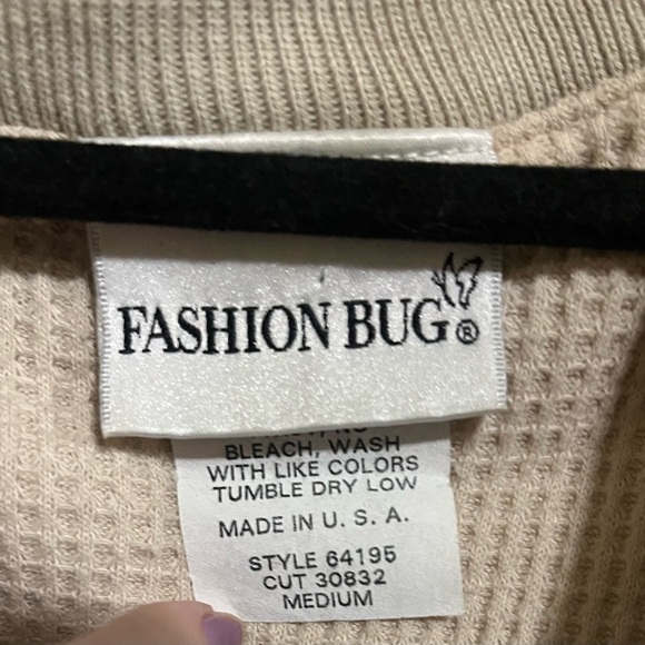 Vintage Plaid Waffle Knit Preppy Cottage Academia Crop Polo Zip Sweater Medium - Picture 2 of 2